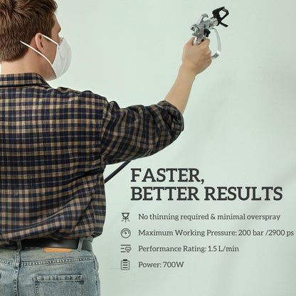 HOMCOM Airless Paint Sprayer, Thinning-Free Electric Paint Spray Gun for Walls, Fences & DIY Projects, Dark Blue-Airless Sprayers-ChewyGames-ChewyGames