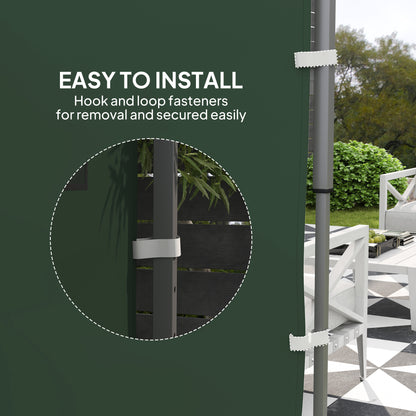 Outsunny 195 x 295cm Replacement Gazebo Sidewall - Green