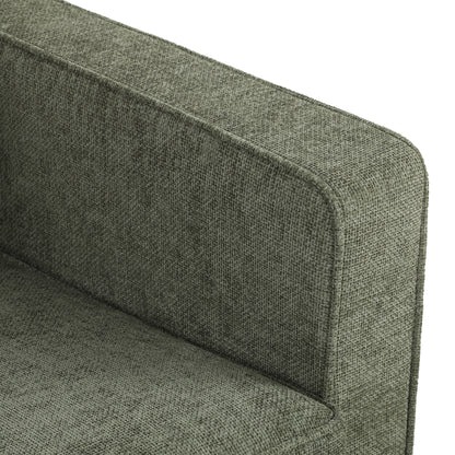HOMCOM 3 Seater Sofa Button Tufted Upholstered Velvet Couch with Wood Legs for Living Room, Green