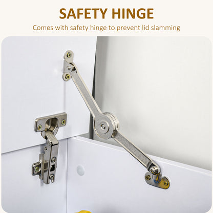 Storage Chest With Lid, 113L Storage Box White