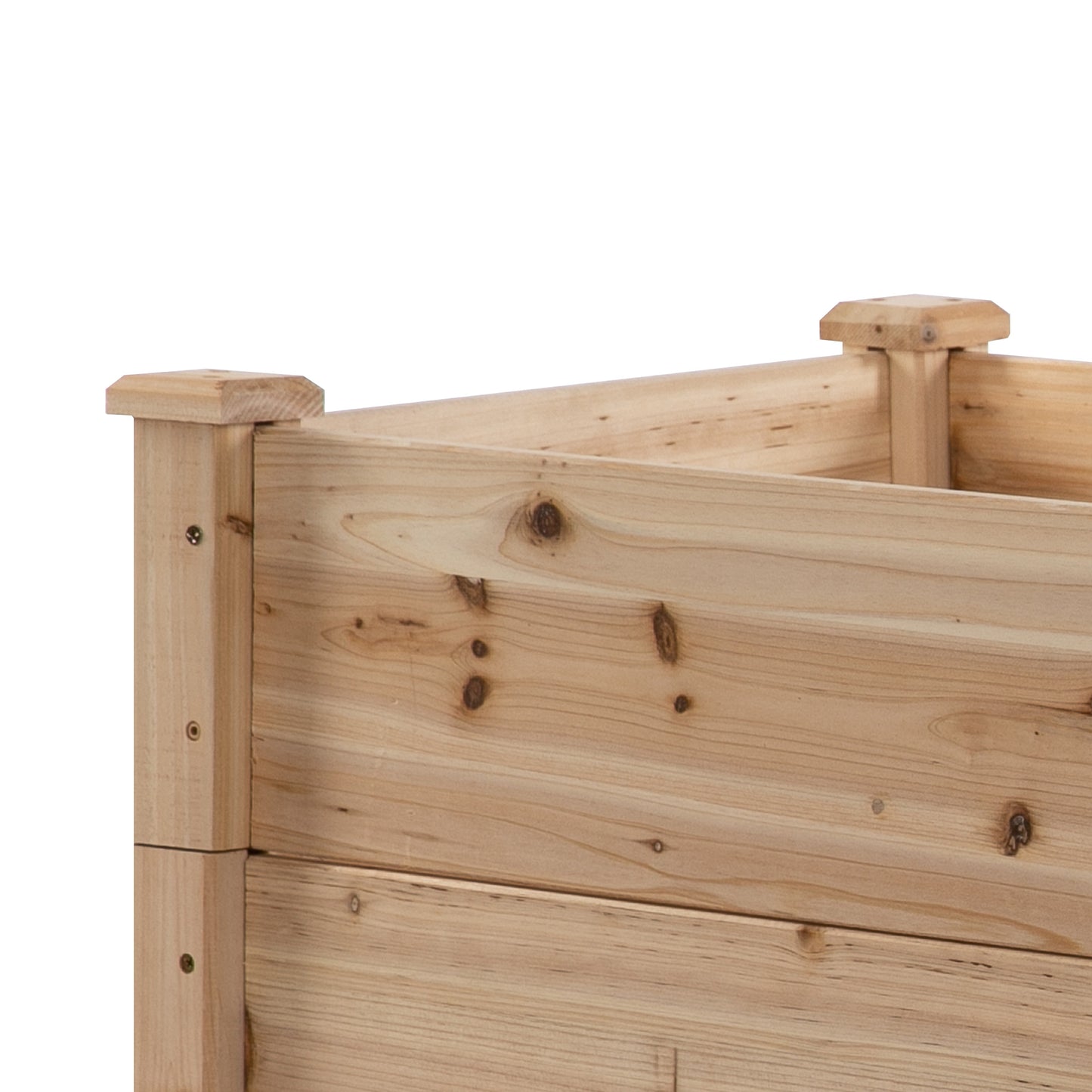Outsunny 470L Raised Garden Bed, 3-Tier Planter Kit, Elevated Wooden Planters for Garden, Yard & Patio, Wooden Nature
