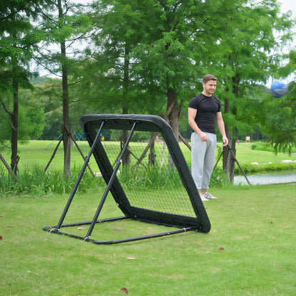 HOMCOM Football Training Net Target Goal, with Adjustable Angles - Black