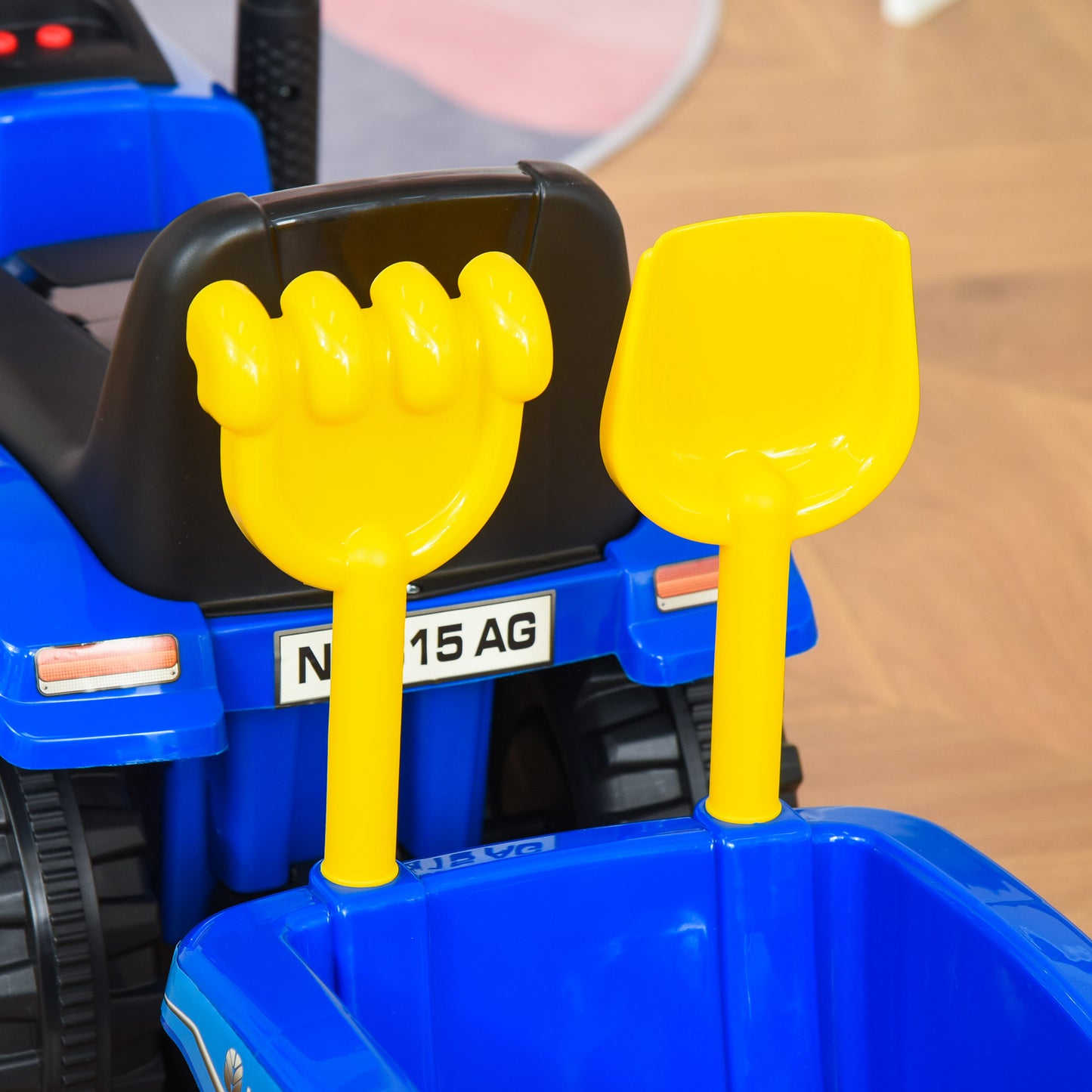 HOMCOM Ride On Tractor Toddler Walker Foot To Floor Slider w/ Horn Storage Steering Wheel for 1-3 Years Old Blue--ChewyGames-ChewyGames