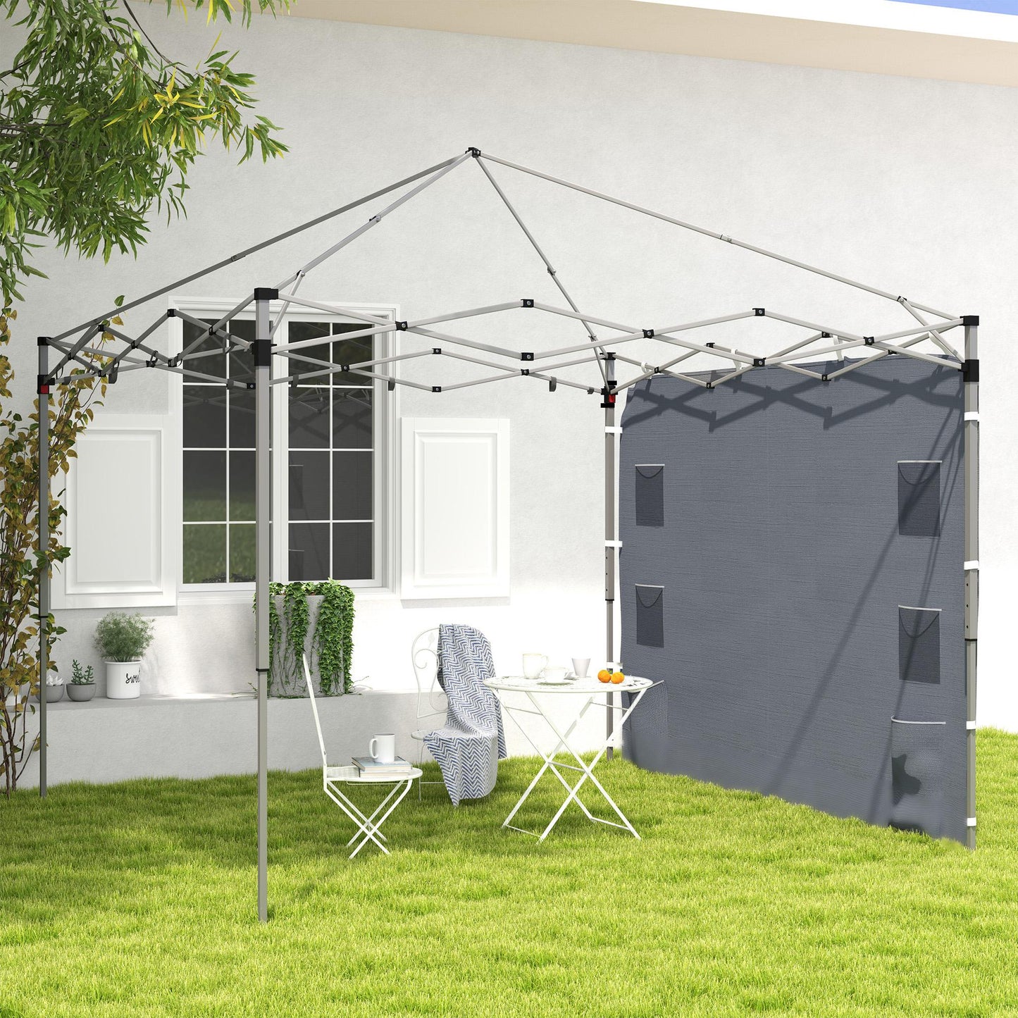 Outsunny 195 x 295cm Replacement Gazebo Sidewall - Grey--ChewyGames-ChewyGames