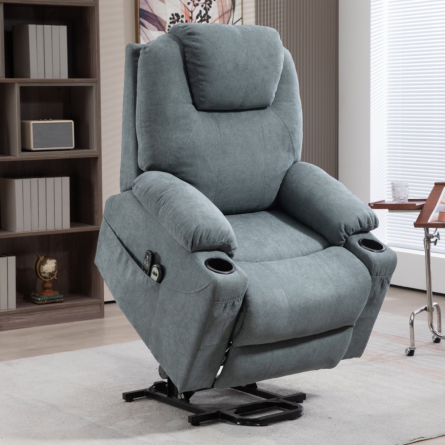 HOMCOM Power Lift Recliner Chair with Pocket Spring, Electric Lift Chair with Wide Backrest, Grey