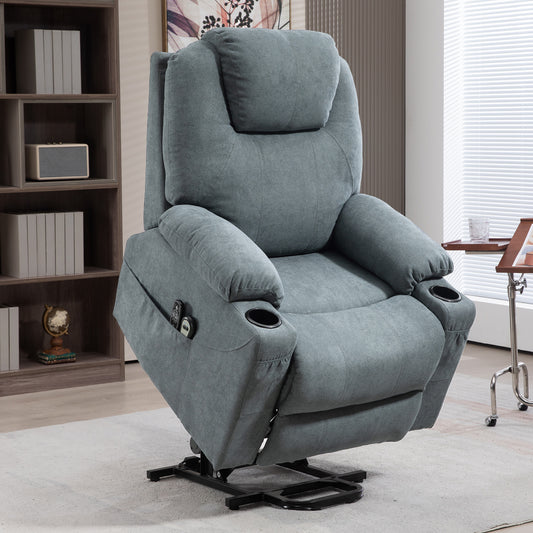 HOMCOM Power Lift Recliner Chair with Pocket Spring, Electric Lift Chair with Wide Backrest, Grey