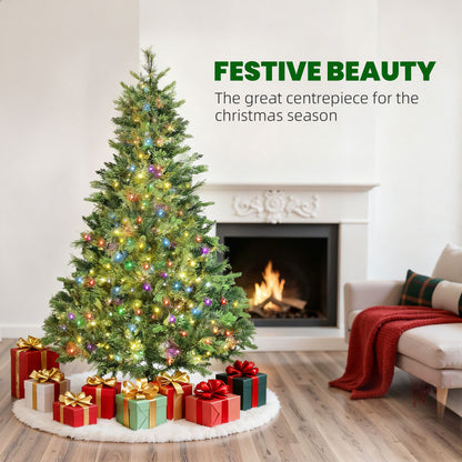 HOMCOM 6ft Artificial Pine LED Christmas Tree, with Remote