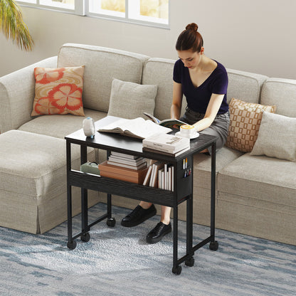 HOMCOM 80 cm Drop Leaf Writing Work Desk - Black