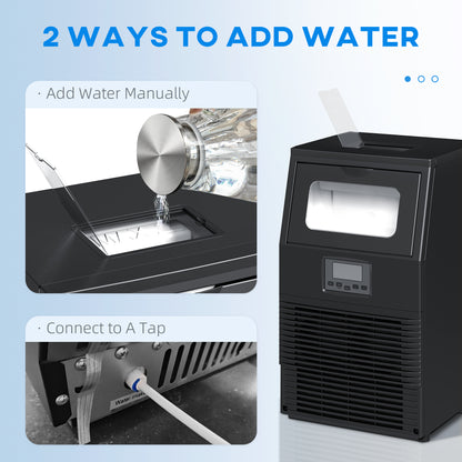 HOMCOM Commercial Ice Maker with 4kg Ice Storage - Black