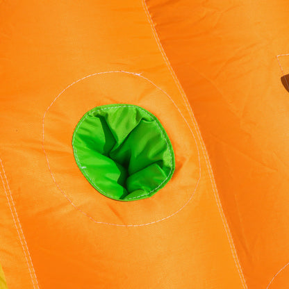 Outsunny Kids Bouncy Castle, 5 in 1 Large Crocodile Style Inflatable House Slide Basket Water Pool Gun Climbing Wall with Blower Carrybag for Kids Age 3-8, 3.85 x 2.85 x 2.25m