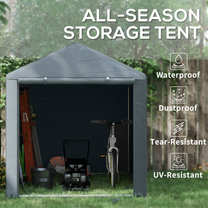 Outsunny 2.2 x 1.6 m Outdoor Storage Tent, with Accessories - Dark Grey