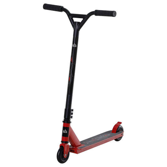 HOMCOM Street Stunt Scooter Intermediate and Beginner Freestyle Tricks Scooters For 14+ Teens Adult w/ Rear φ10cm Wheel & Brake - Red--ChewyGames-ChewyGames