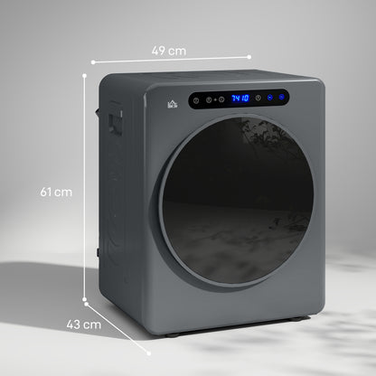 HOMCOM 4kg Compact 40-60℃  Tumble Dryer - Grey