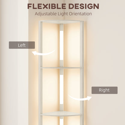 HOMCOM 4-Tier Corner Floor Lamp