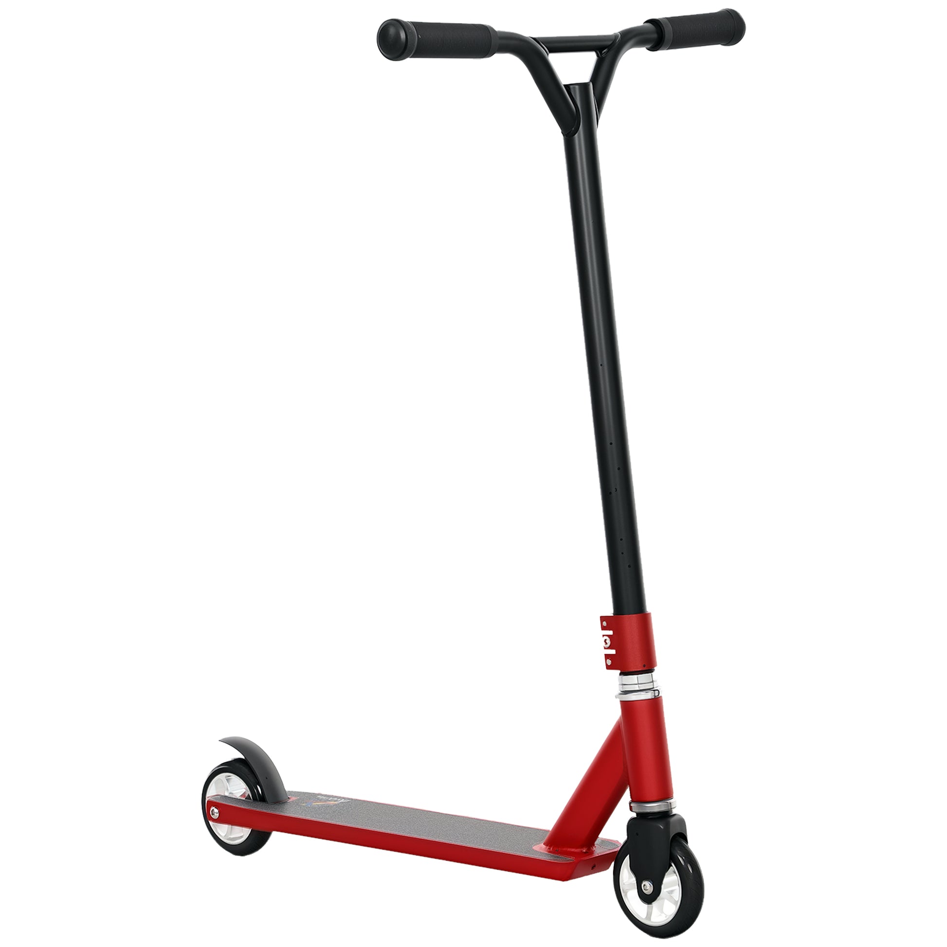 HOMCOM Stunt Scooter, 360° Entry Level Tricks Scooter w/ Lightweight Aluminium Deck and ABEC 7 Bearing, For Age 14+ Beginners, Red--ChewyGames-ChewyGames