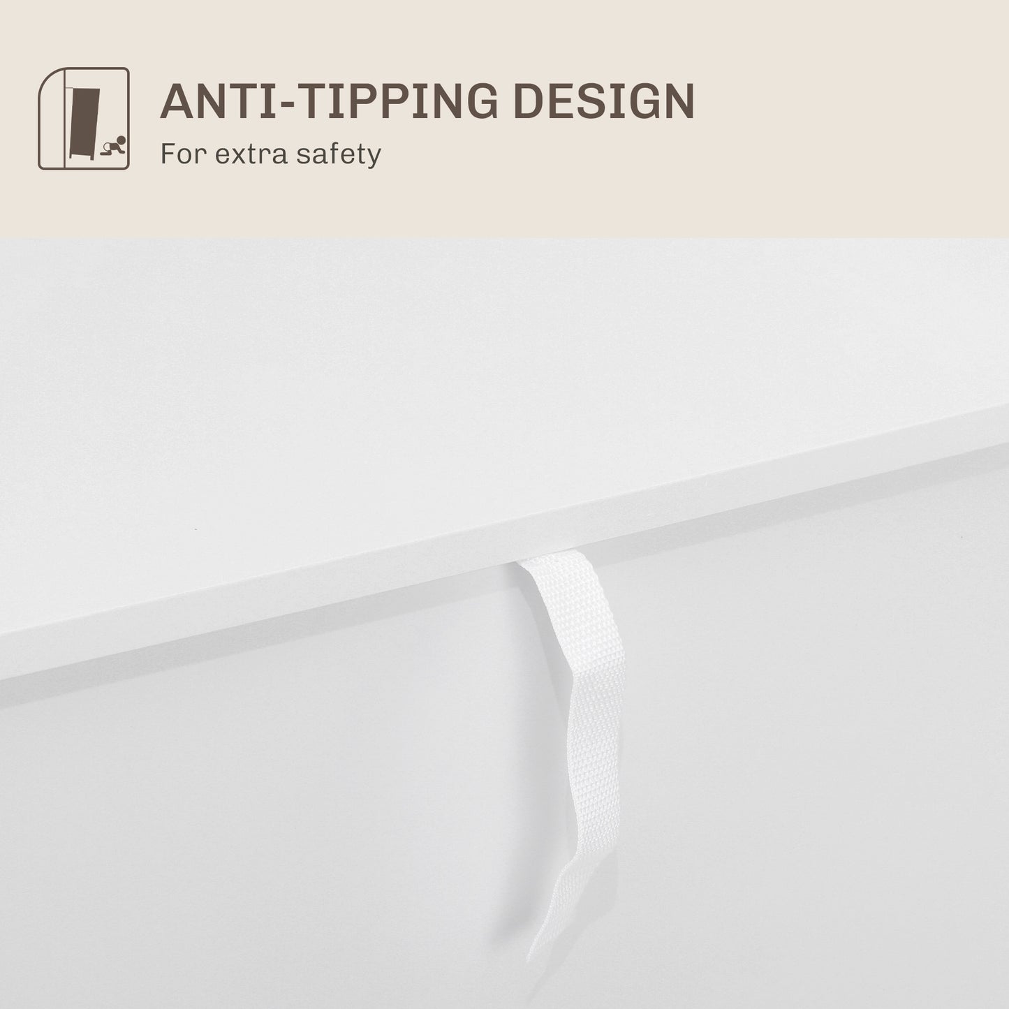 HOMCOM Adjustable Shelf Sideboard - White-Sideboards-ChewyGames-ChewyGames