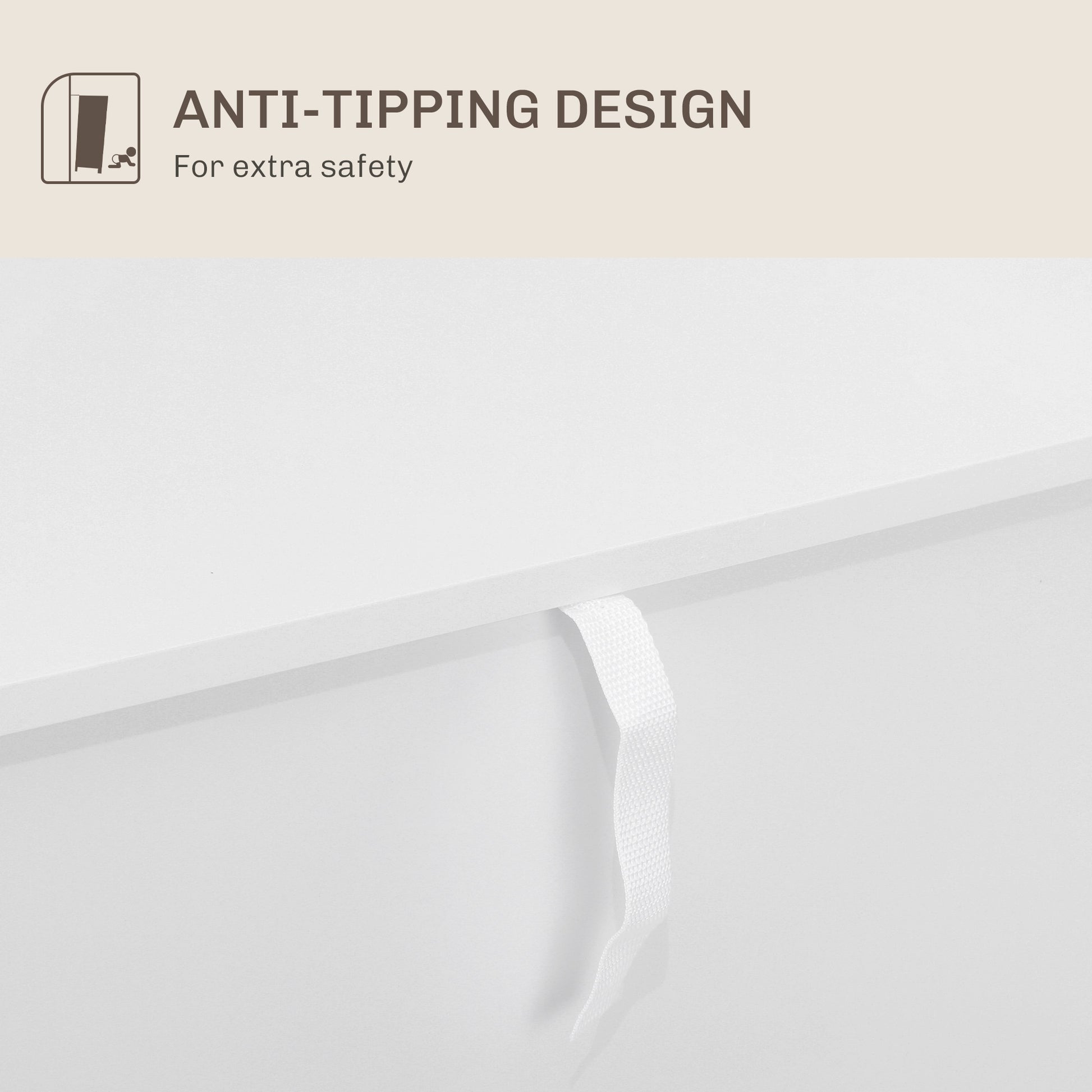 HOMCOM Adjustable Shelf Sideboard - White-Sideboards-ChewyGames-ChewyGames