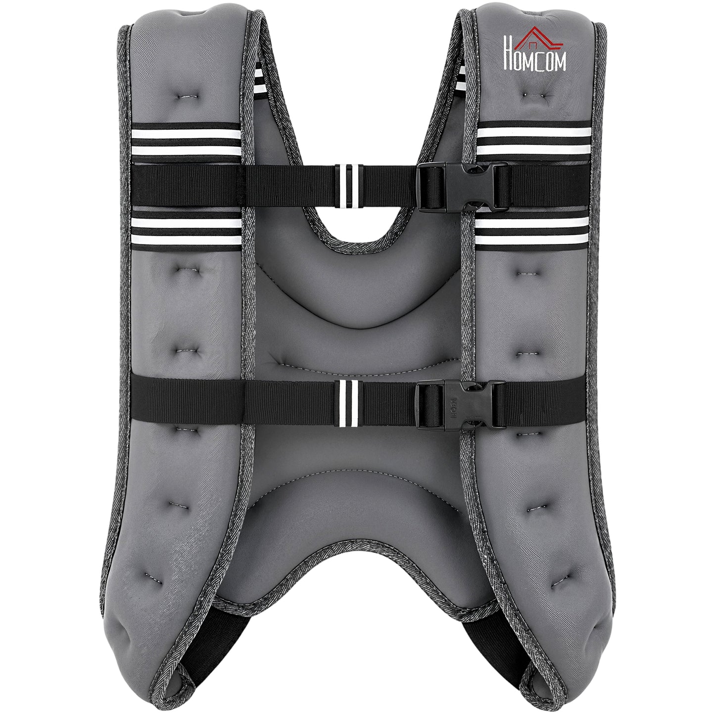 HOMCOM 10KG Weighted Vest, Running Weight Vest with Adjustable Strap, Convenient Pocket and Reflective Strips for Men and Women