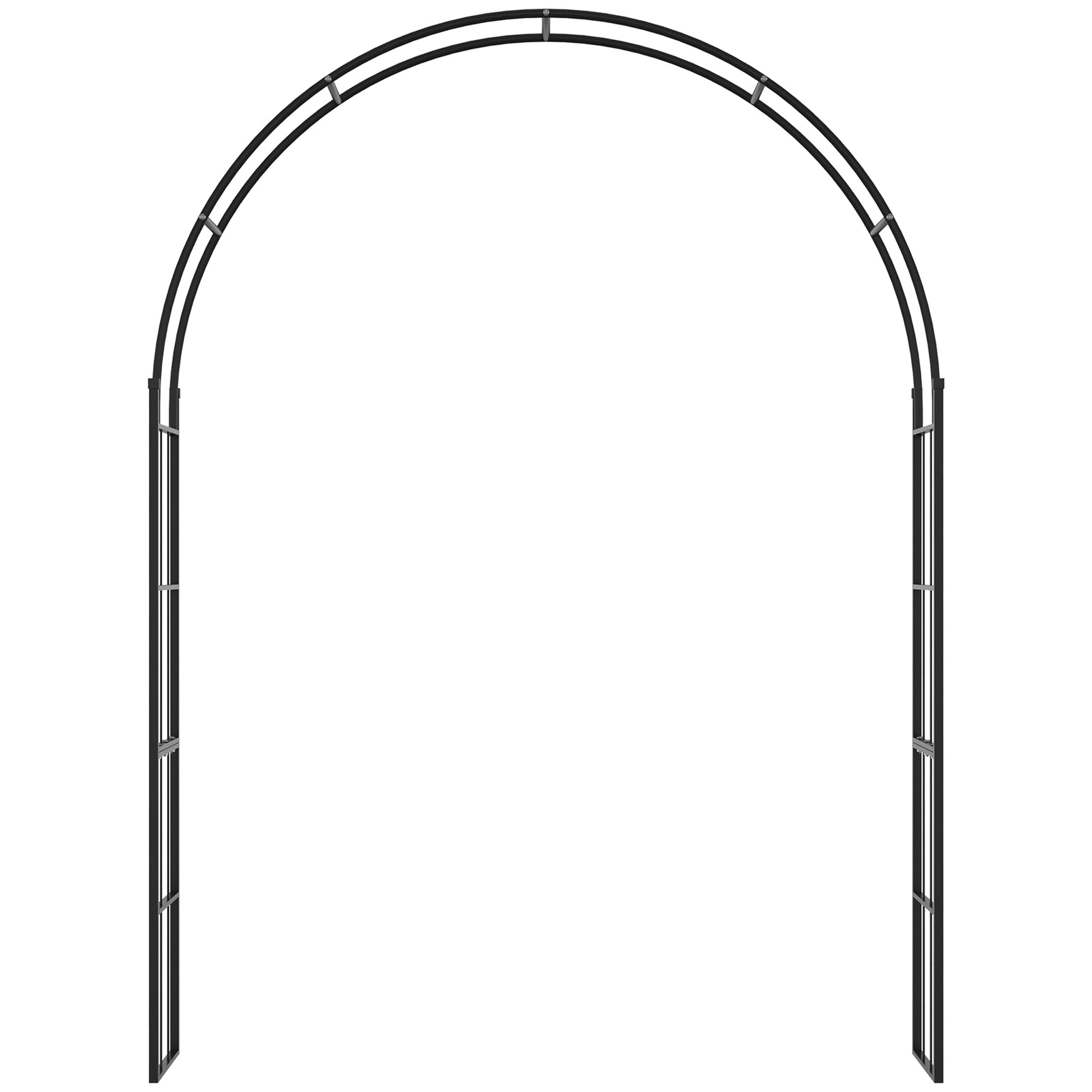 Outsunny 223cm Garden Arch Trellis, Outdoor Wedding Arbor for Ceremony for Climbing Roses, Vines and Plants--ChewyGames-ChewyGames