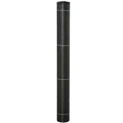 Outsunny 1m x 50m Weed Control Membrane, Heavy Duty Weed Control Barrier Fabric, 100gsm Ground Cover for Patios, Garden