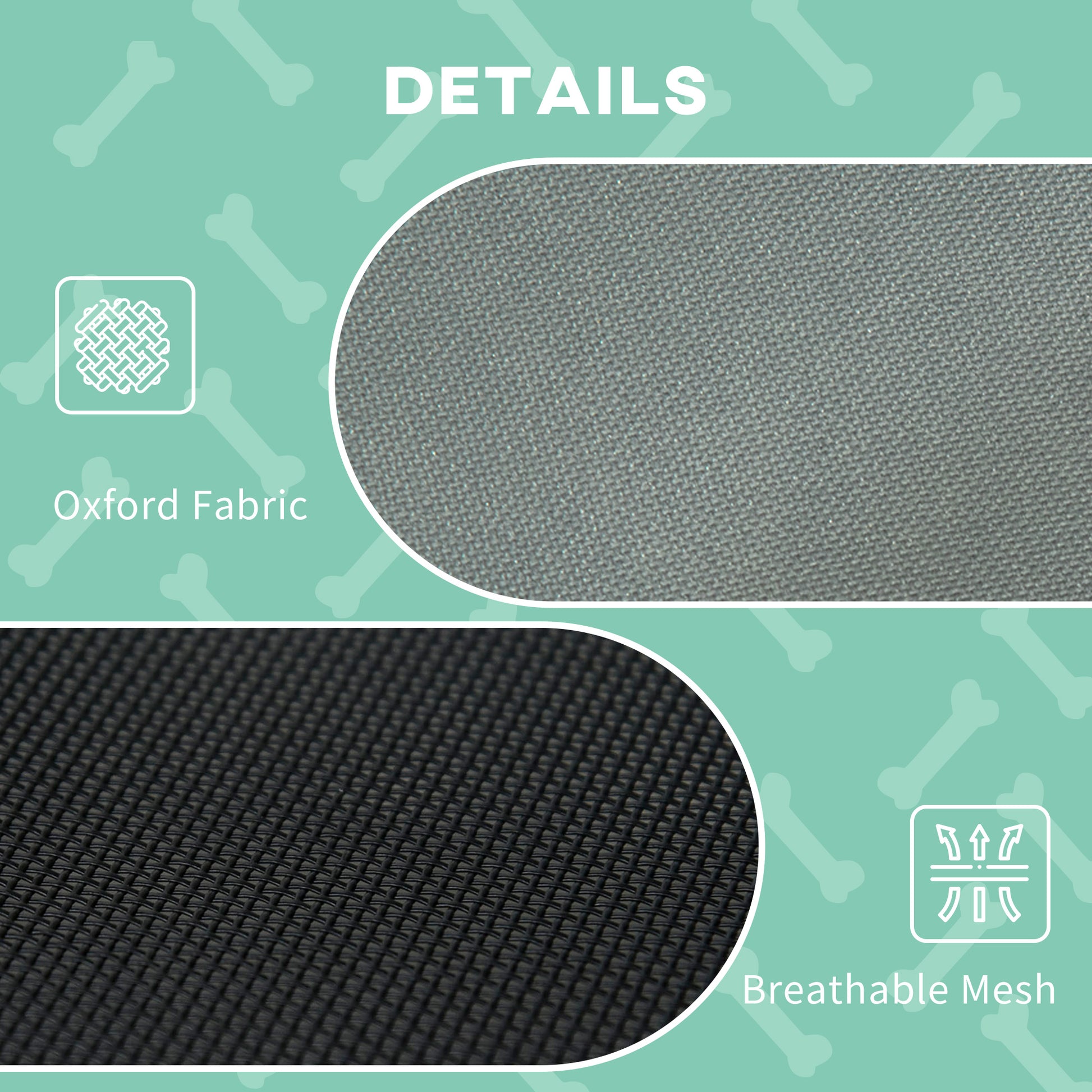 PawHut Outdoor Dog Bed with Removable Canopy, Portable Raised Dog Bed for Camping, Garden & Beach, Water-Resistant UV-Protection Mesh Pet Cot Sun Lounger, for Large Pets, 92 x 76 x 90 cm, Grey--ChewyGames-ChewyGames