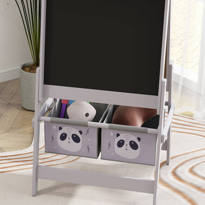 AIYAPLAY 3-In-1 Kids Easel with Paper Roll, Art Easel, with Storage - Grey--ChewyGames-ChewyGames