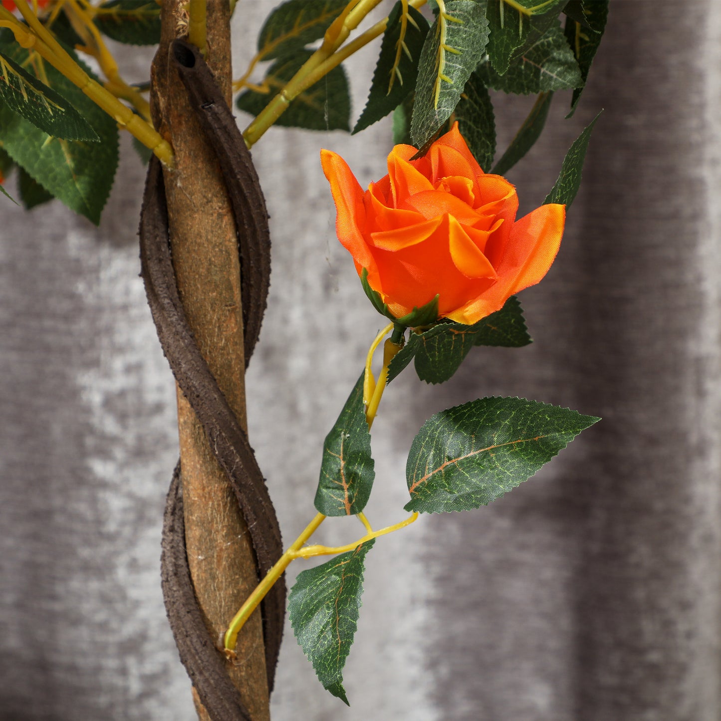 Outsunny Set of 2 Artificial Plants White Rose Floral in Pot, Fake Plants for Home Indoor Decor, 90cm, Orange--ChewyGames-ChewyGames