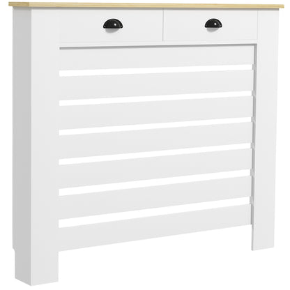 HOMCOM 95.5H x 111Wcm Radiator Cover, with Drawer - White--ChewyGames-ChewyGames