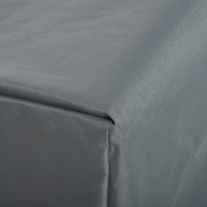 Outsunny 200x73cm Outdoor Garden Rattan Furniture Protective Cover Water UV Resistant Grey