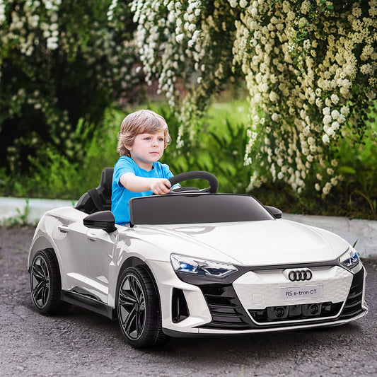 HOMCOM Audi Licensed 12V Kids Electric Ride-On, with Remote Control, Suspension System, Lights, Music, Motor - White--ChewyGames-ChewyGames