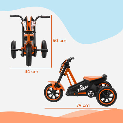 AIYAPLAY Kids Tricycle Baby Trike, Kids Trike with Pedal, 3 Wheel Toddler Balance Bike for Indoor Outdoor Use, Orange