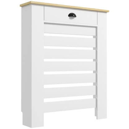 HOMCOM 95.5H x 78Wcm Radiator Cover, with Drawer - White--ChewyGames-ChewyGames