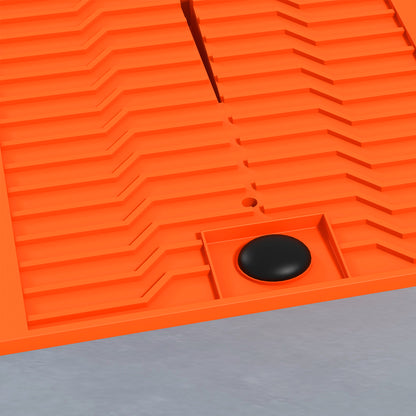 DURHAND 2 PCs Car Ramps Heavy Duty 2.5 Ton Motorhome Levelling Ramps, Plastic Garage Workshop Car Lift, Portable Automotive Vehicle Campervan Car Ramp, Orange