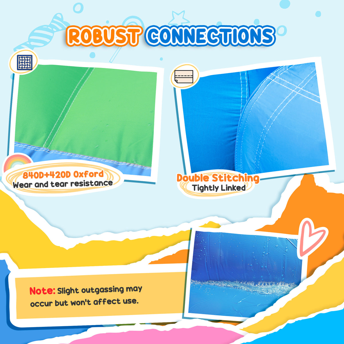 AIYAPLAY 8 in 1 Inflatable Bounce House with 550W Blower, Slide, 2 Pools, Basketball Hoop, Climbing Wall, Water Gun, Ring Toss