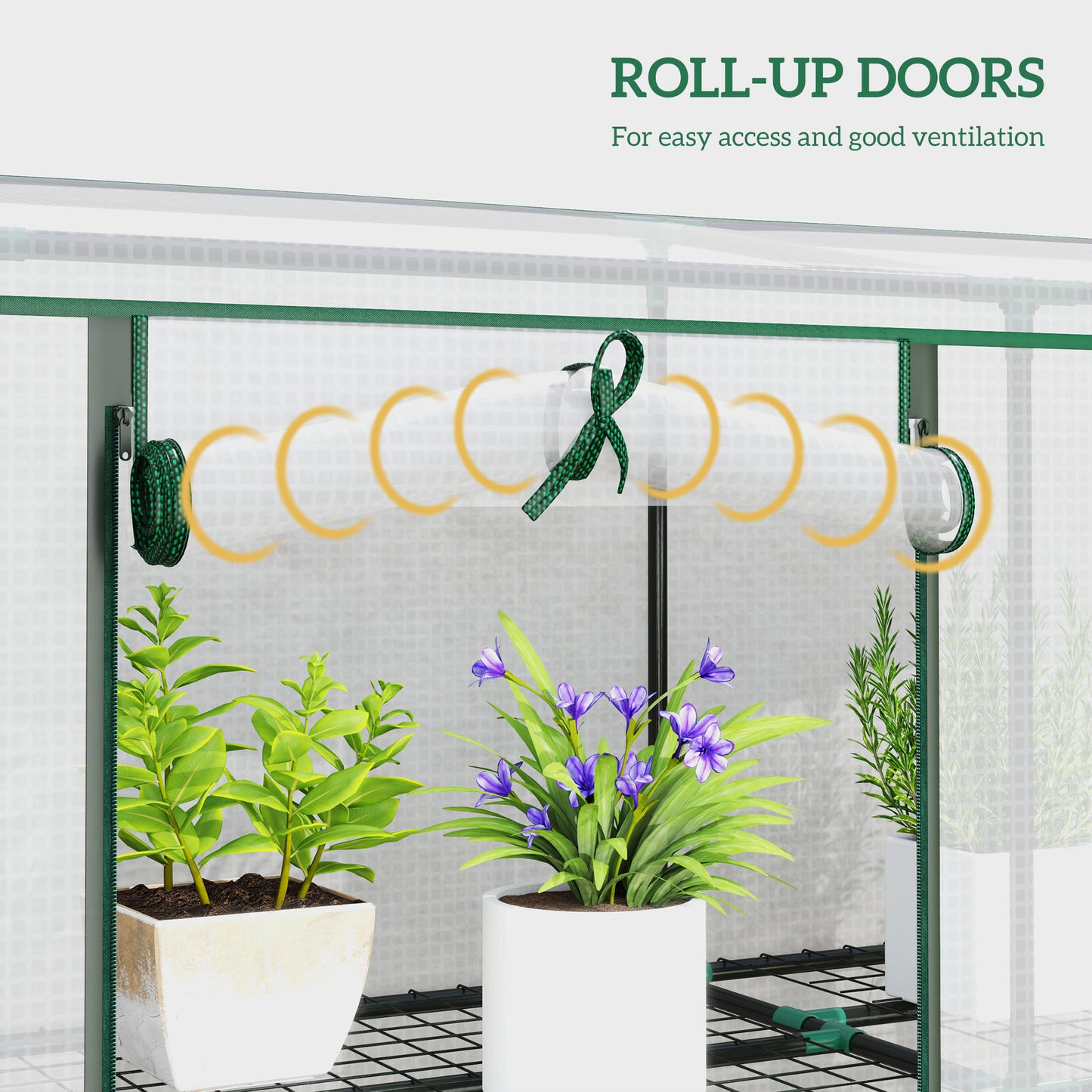 Outsunny 46 x 215cm Nine-Shelf Greenhouse