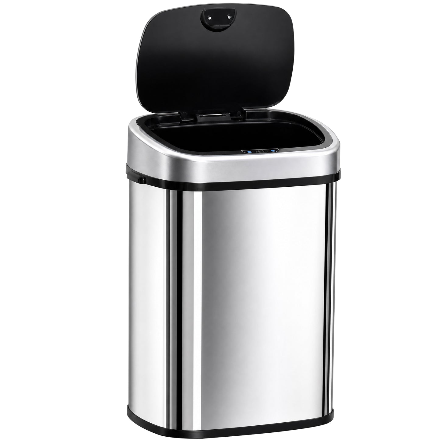 HOMCOM Stainless Steel Kitchen Sensor Dustbin Automatic Touchless Rubbish Garbage Waste Bin 48L Silver
