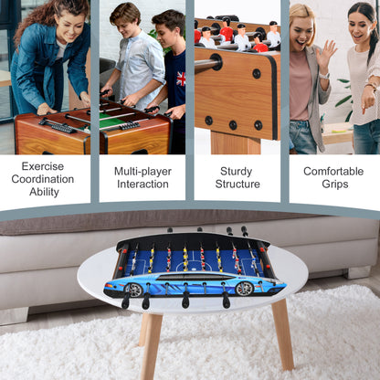 HOMCOM 29 Inch Mini Tabletop Football Foosball Gaming Table  Play Fun Game 74.5L x 36.1W x 12H CM