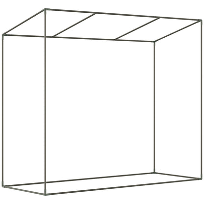 Outsunny Small Walk-in Garden Greenhouse with Steel Frame, Large Roll-up Door and Windows, 200Lx76Wx168Hcm, White