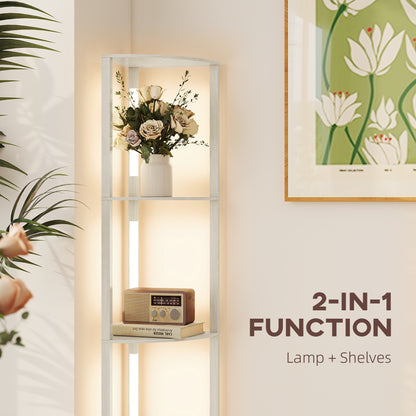 HOMCOM 4-Tier Corner Floor Lamp