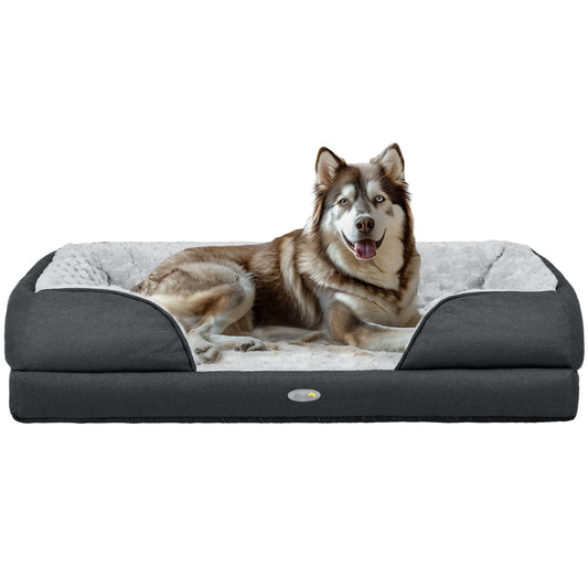 Dog Bed Calming Pet Bed Dog Mattress For Large Dogs Charcoal Grey