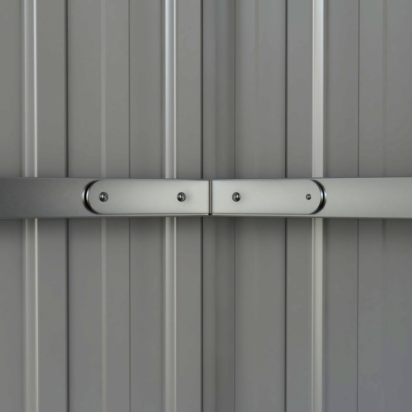 Outsunny 11 x 5.6ft Galvanised Steel Garden Shed, Metal Shed, Garden Storage Shed with Lockable Doors and Gloves for Outdoor Patio, Garden, Grey--ChewyGames-ChewyGames