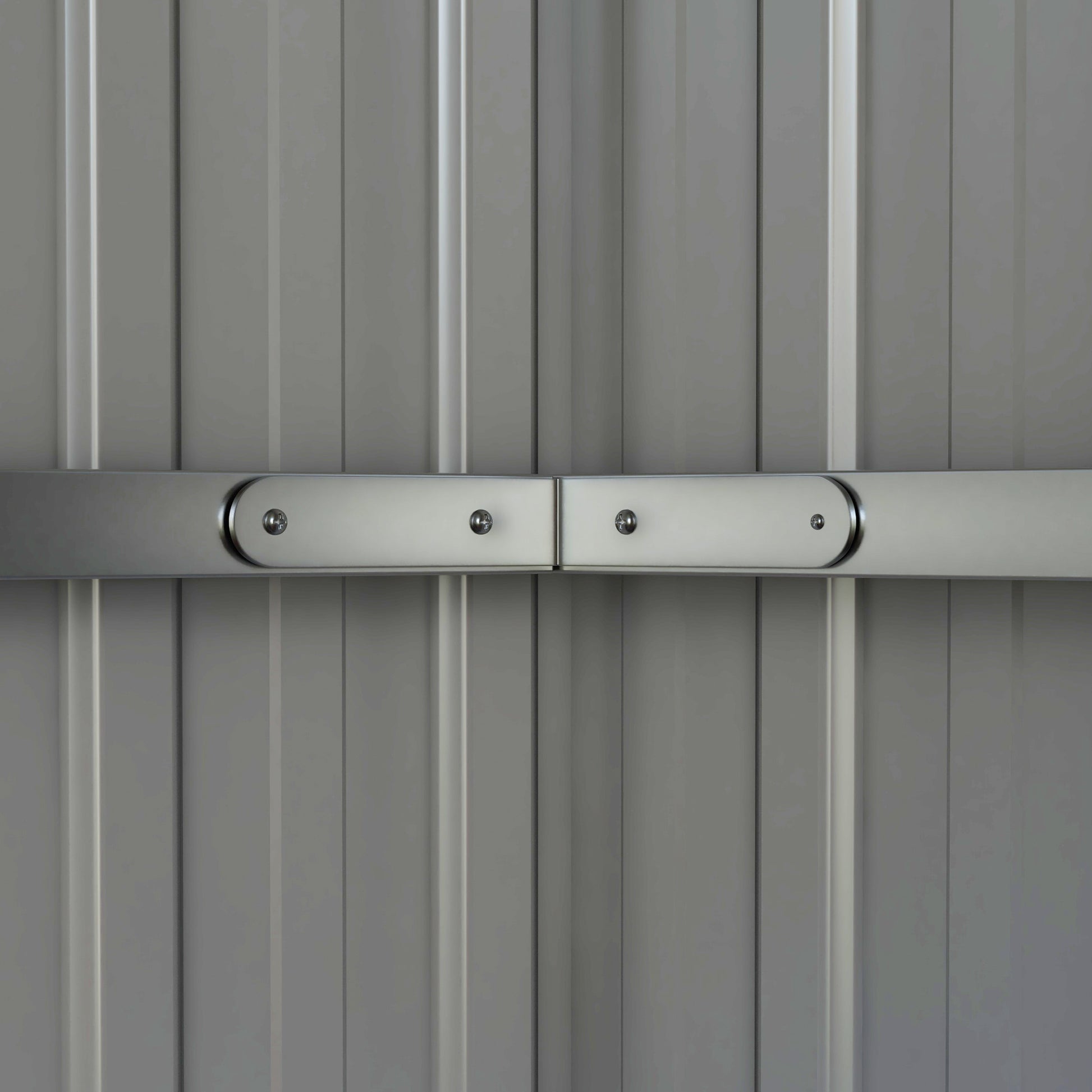 Outsunny 11 x 5.6ft Galvanised Steel Garden Shed, Metal Shed, Garden Storage Shed with Lockable Doors and Gloves for Outdoor Patio, Garden, Grey--ChewyGames-ChewyGames