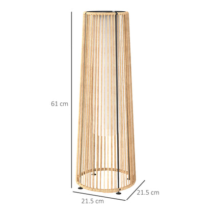 Outsunny Patio Garden Solar Powered Lights Woven Resin Wicker Lantern Auto On/Off