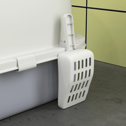 PawHut Enclosed Cat Litter Box w/ Pull-Out Drawer, Scoop, Deodorising Bags for Odour Control, Privacy, Portable, Easy to Clean