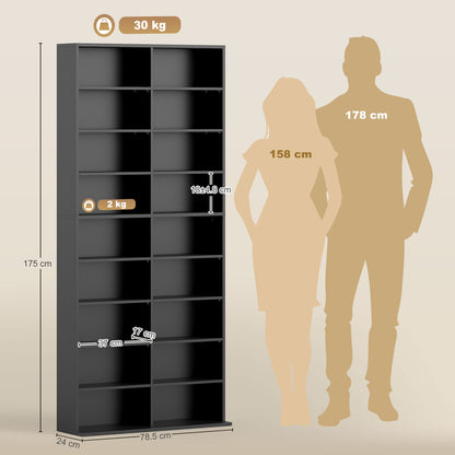 HOMCOM 640 CD Storage Tower - Black