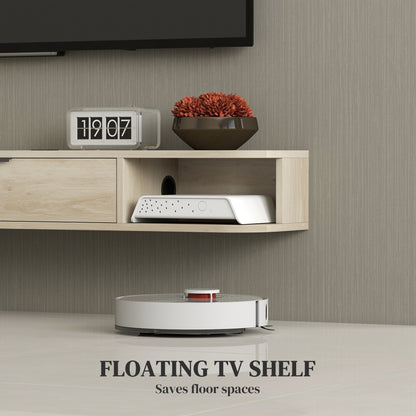 HOMCOM 120 cm Floating TV Unit for TVs up to 50 Inch - Natural