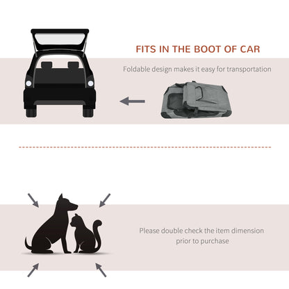PawHut Oxford Fabric Folding Pet Carrier Bag Grey--ChewyGames-ChewyGames