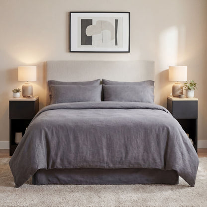 HOMCOM Set of Two Modern Storage Bedside Tables - Black