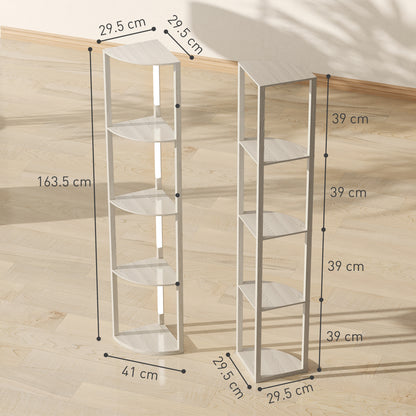 HOMCOM 4-Tier Corner Floor Lamp