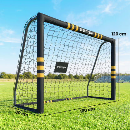 SPORTNOW Football Goal, 6 x 4ft Portable Football Net with EPE Foam Padding, PVC Tube Covers Ground Stakes and Metal Frame